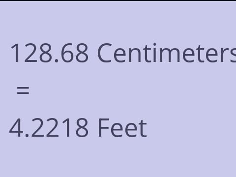 128.68 CM TO FEET