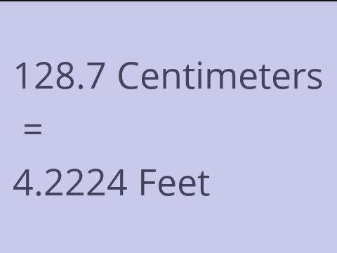 128.7 CM TO FEET