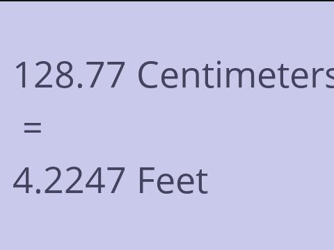 128.77 CM TO FEET