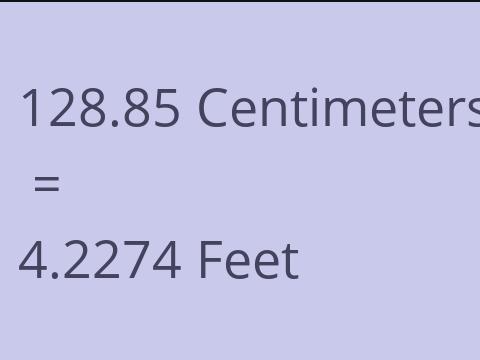 128.85 CM TO FEET