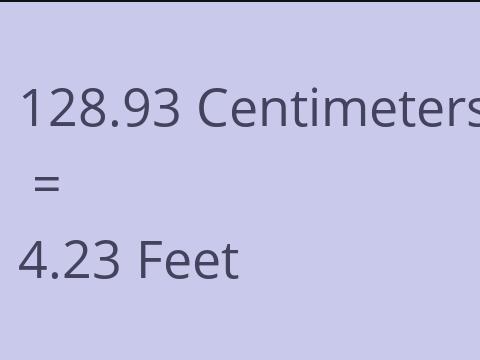 128.93 CM TO FEET