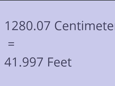 1280.07 CM TO FEET