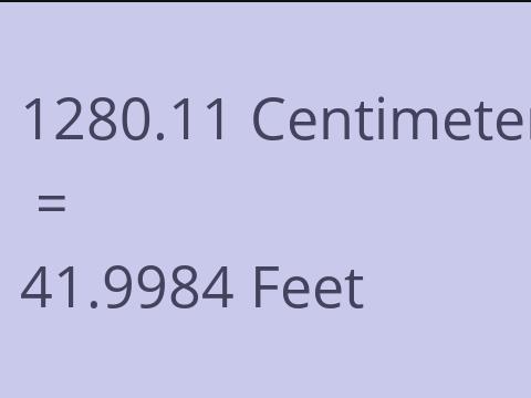 1280.11 CM TO FEET