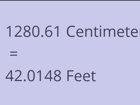 1280.61 CM TO FEET