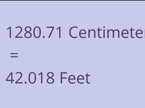 1280.71 CM TO FEET