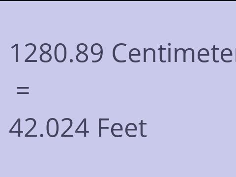 1280.89 CM TO FEET