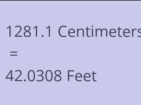 1281.1 CM TO FEET