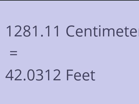 1281.11 CM TO FEET