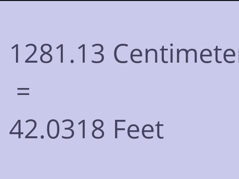 1281.13 CM TO FEET