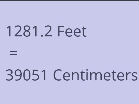 1281.2 FEET TO CM