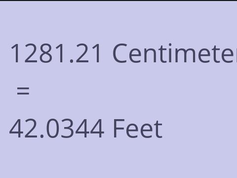 1281.21 CM TO FEET