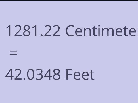 1281.22 CM TO FEET