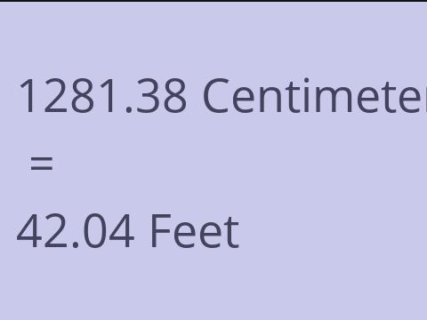 1281.38 CM TO FEET