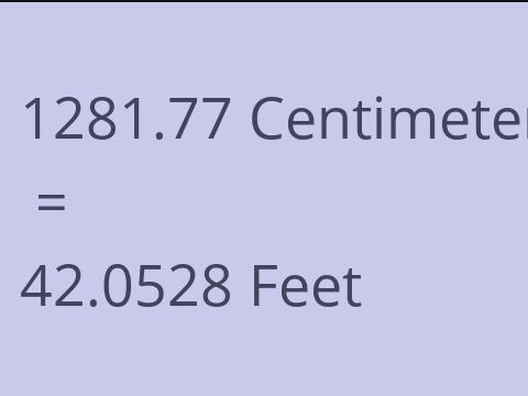 1281.77 CM TO FEET