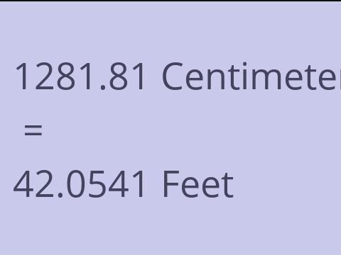 1281.81 CM TO FEET