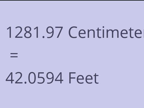 1281.97 CM TO FEET