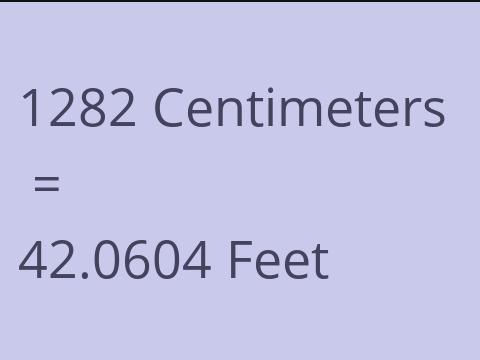 1282 CM TO FEET