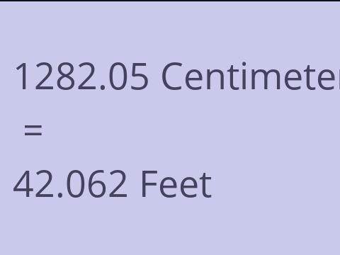 1282.05 CM TO FEET