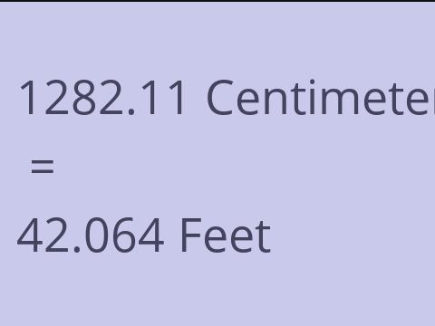 1282.11 CM TO FEET