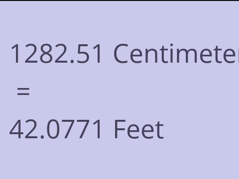 1282.51 CM TO FEET