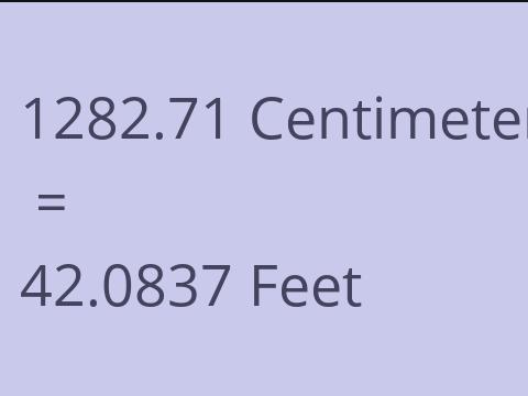 1282.71 CM TO FEET