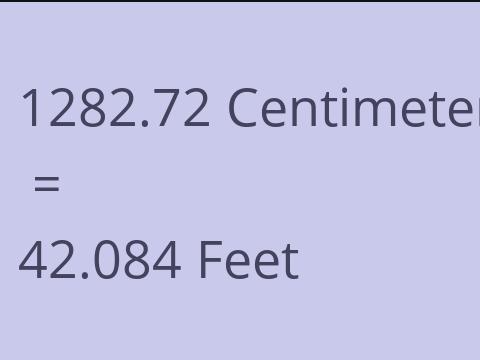 1282.72 CM TO FEET