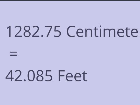 1282.75 CM TO FEET