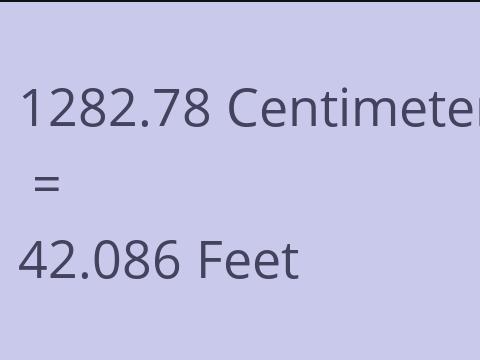 1282.78 CM TO FEET