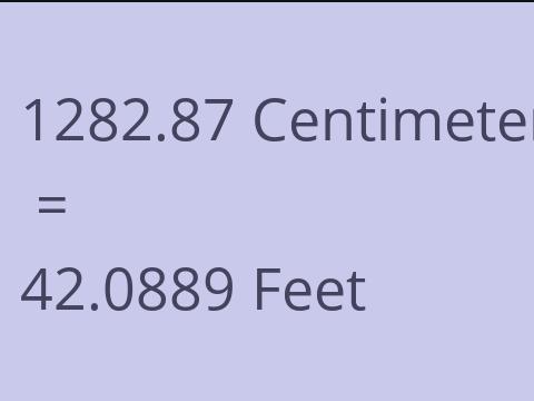 1282.87 CM TO FEET