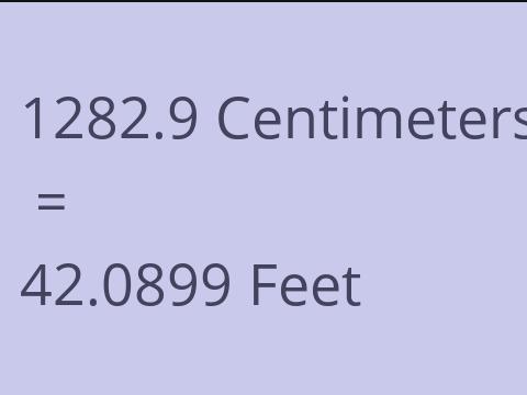 1282.9 CM TO FEET