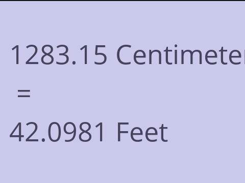 1283.15 CM TO FEET