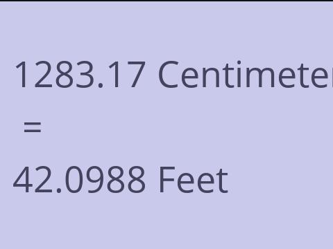 1283.17 CM TO FEET