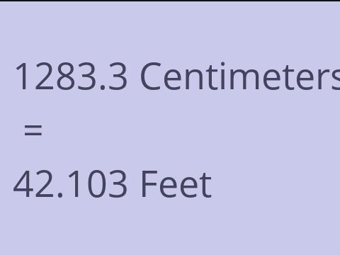 1283.3 CM TO FEET