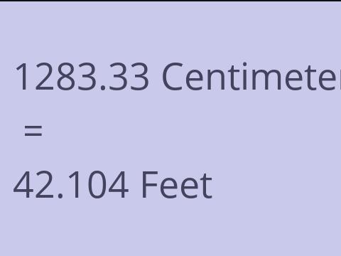 1283.33 CM TO FEET