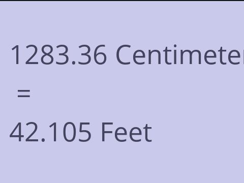 1283.36 CM TO FEET