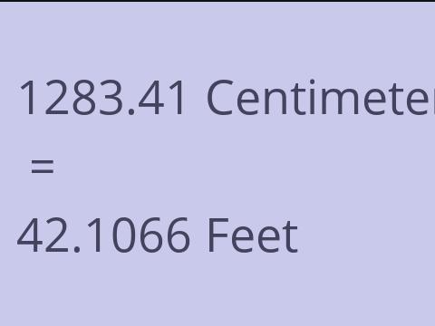 1283.41 CM TO FEET