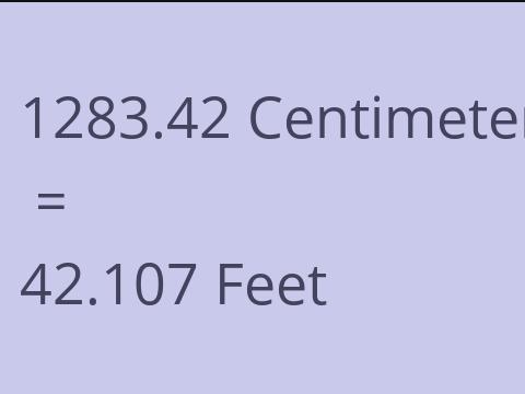 1283.42 CM TO FEET