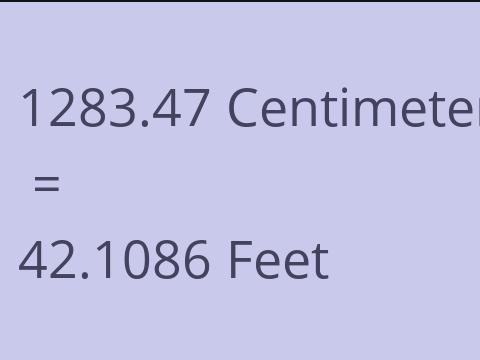 1283.47 CM TO FEET