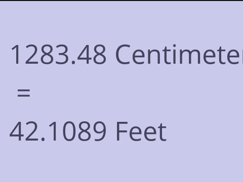 1283.48 CM TO FEET