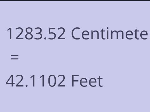 1283.52 CM TO FEET