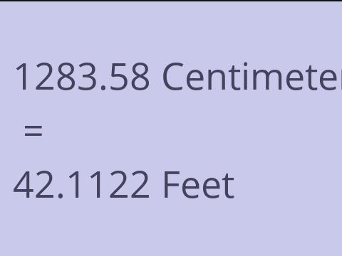 1283.58 CM TO FEET