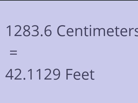 1283.6 CM TO FEET