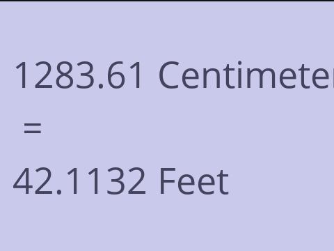 1283.61 CM TO FEET