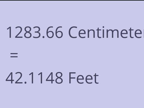 1283.66 CM TO FEET