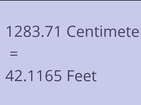 1283.71 CM TO FEET