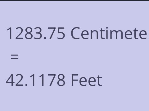 1283.75 CM TO FEET