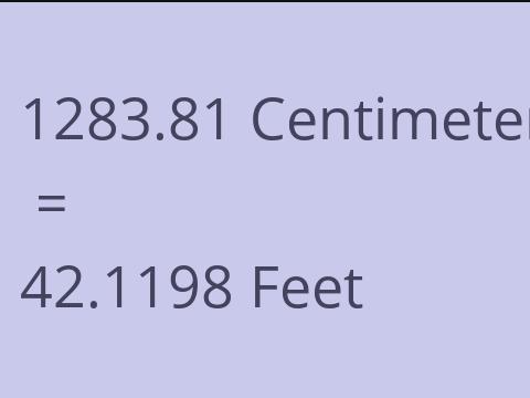 1283.81 CM TO FEET