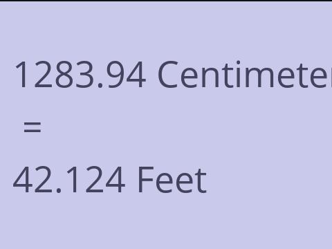 1283.94 CM TO FEET