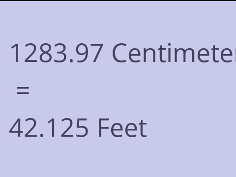 1283.97 CM TO FEET