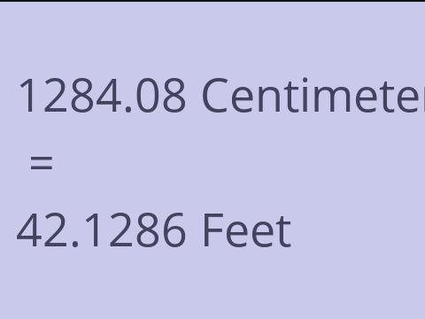 1284.08 CM TO FEET